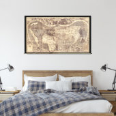 Universalis Cosmographia von M. Waldseemuller 1507 Leinwanddruck (Insitu (Schlafzimmer))