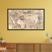 Universalis Cosmographia von M. Waldseemuller 1507 Leinwanddruck (Insitu (Wohnzimmer))