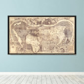 Universalis Cosmographia von M. Waldseemuller 1507 Leinwanddruck (Insitu (Holzboden))