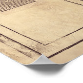 Universalis Cosmographia von M. Waldseemuller 1507 Poster (Ecke)