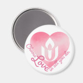 Universalismus-Herz Magnet (Vorderseite/Rückseite)