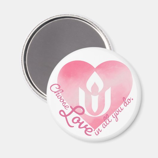 Universalismus-Herz Magnet (Vorderseite/Rückseite)