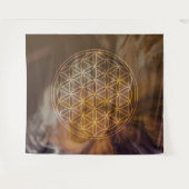 Universe Blume des Lebens Wandteppich (Vorderseite (Horizontal))