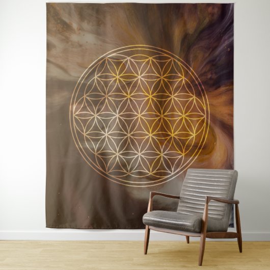 Universe Blume des Lebens Wandteppich (Beispiel)