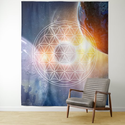 Universe Blume des Lebens Wandteppich (Beispiel)