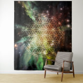 Universe Blume des Lebens Wandteppich (Beispiel)