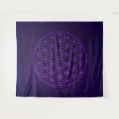 Universe Blume des Lebens Wandteppich (Vorderseite (Horizontal))