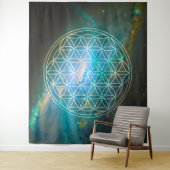 Universe Blume des Lebens Wandteppich (Beispiel)