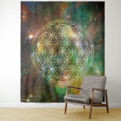 Universe Blume des Lebens Wandteppich (Beispiel)