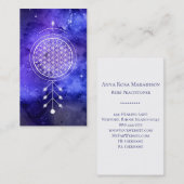 *~* Universe Blume Life Astrologie Reiki Yoga Visitenkarte (Vorne/Hinten)