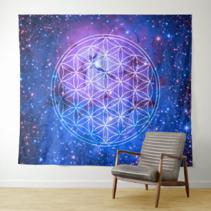 Universe Blume Life Tapestry Wandteppich