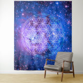Universe Blume Life Tapestry Wandteppich (Beispiel)