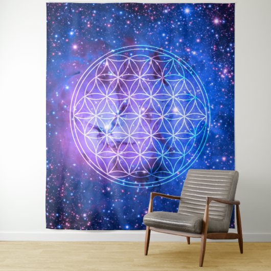 Universe Blume Life Tapestry Wandteppich (Beispiel)