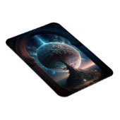 Universe Cosmic Tree Surreal Fantasy Art Magnet (Rechte Seite)