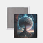 Universe Cosmic Tree Surreal Fantasy Art Magnet (Vorderseite/Rückseite)