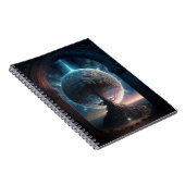 Universe Cosmic Tree Surreal Fantasy Art Notizblock (Rechte Seite)