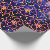 Universe Galaxy mit Mandala-Blume Geschenkpapier (Ecke)