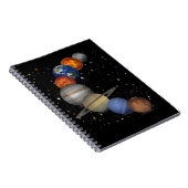 Universe Galaxy Planets Sun Astronomie Weltraum Notizblock (Rechte Seite)