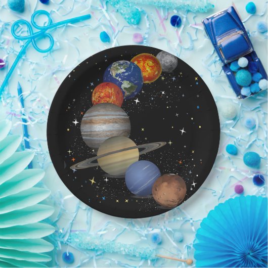 Universe Galaxy Planets Sun Astronomie Weltraum Pappteller (Party)