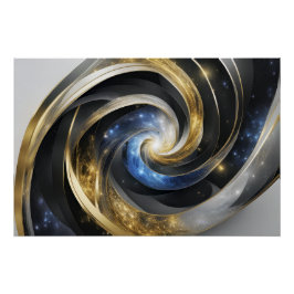 Universe in an Abstract Spiral Poster