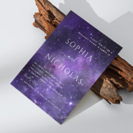 Universe Nacht Stern. Lila Probe Einladung