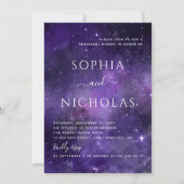 Universe Nacht Stern. Lila Probe Einladung (Vorderseite)