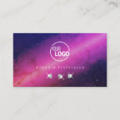 Universe rosa dunkelblaue funkelnde Juwelen mit Lo Visitenkarte (Vorderseite)