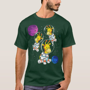 Universe Space Africa Animal Lover Science Giraffe T-Shirt
