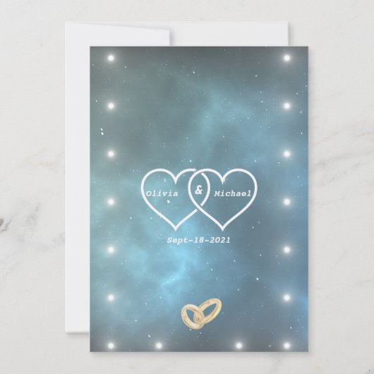 Universe-Sterne Einladung (Rückseite)