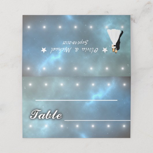 Universe-Sterne Platzkarte (Außenseite Aufgefaltet)