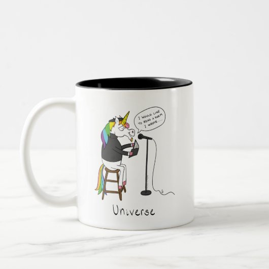 Universe Unicorading Poetry Funny Coffee Tasse (Links)
