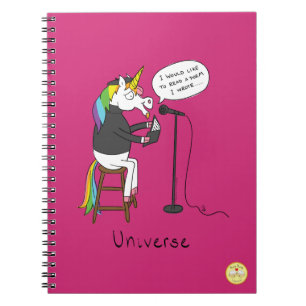 Universe Unicorading Poetry Funny Notebook Notizblock