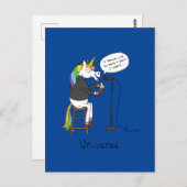 Universe Unicorading Poetry Funny Postcard Postkarte (Vorne/Hinten)