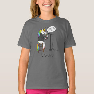 Universe Unicorn Poetry Funny Girl's Kid's T - Shi T-Shirt