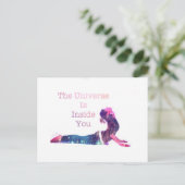 Universe Yoga-Pose Postkarte (Stehend Vorderseite)