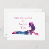 Universe Yoga-Pose Postkarte (Vorne/Hinten)