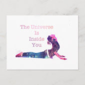 Universe Yoga-Pose Postkarte (Vorderseite)