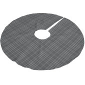 Universell Gray Granite Tartan Kariert Polyester Weihnachtsbaumdecke (Schrägansicht)