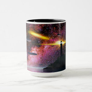 Universell Lighthouse 3D UFO Begegnung Tasse