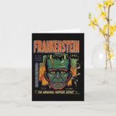 Universell Monsters Frankenstein Vintag Halloween Karte (Gelbe Blume)