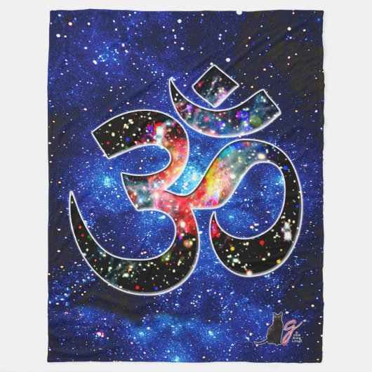 Universell OM Dhyana Fleecedecke (Vorderseite)