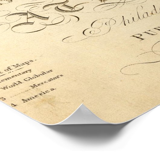 universell School Atlas Poster (Ecke)