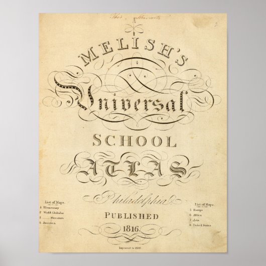 universell School Atlas Poster (Vorne)