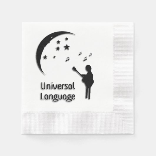 Universell-sprachliches Musikdesign Serviette (Vorderseite)