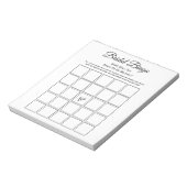 Universell White Brautparty Bingo Party Game Notizblock (Rotiert)