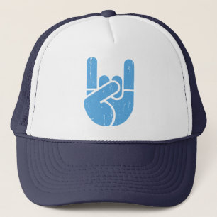 Universelle Felsen-Hand - Blau Truckerkappe