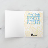 Universelle Geburtstagskarte eines Mitarbeiters in Karte (Innenseite)