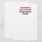 Universelle Gesundheitsfürsorge Briefpapier (Vorne/Hinten)