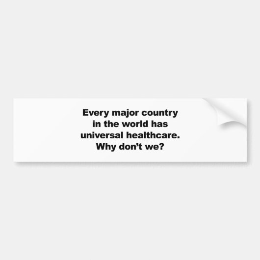 Universelle Gesundheitsversorgung Autoaufkleber (Vorne)