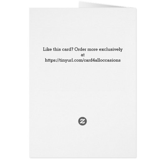 Universelle Grußkarte (Hinten)